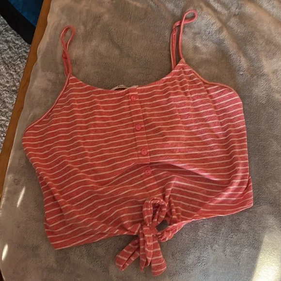 red stripped button down - Picture 2 of 3